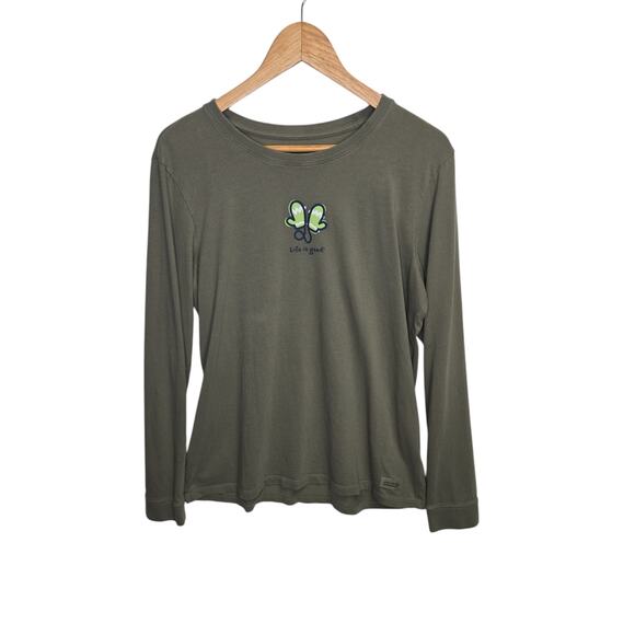 Life is good Vintage Mittens Long Sleeve  Large - Picture 1 of 3